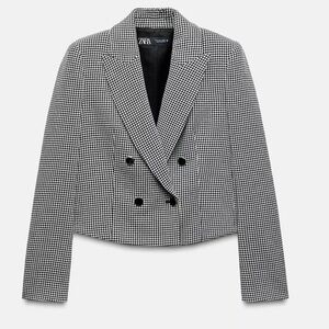NWOT Zara Houndstooth Blazer Size XL